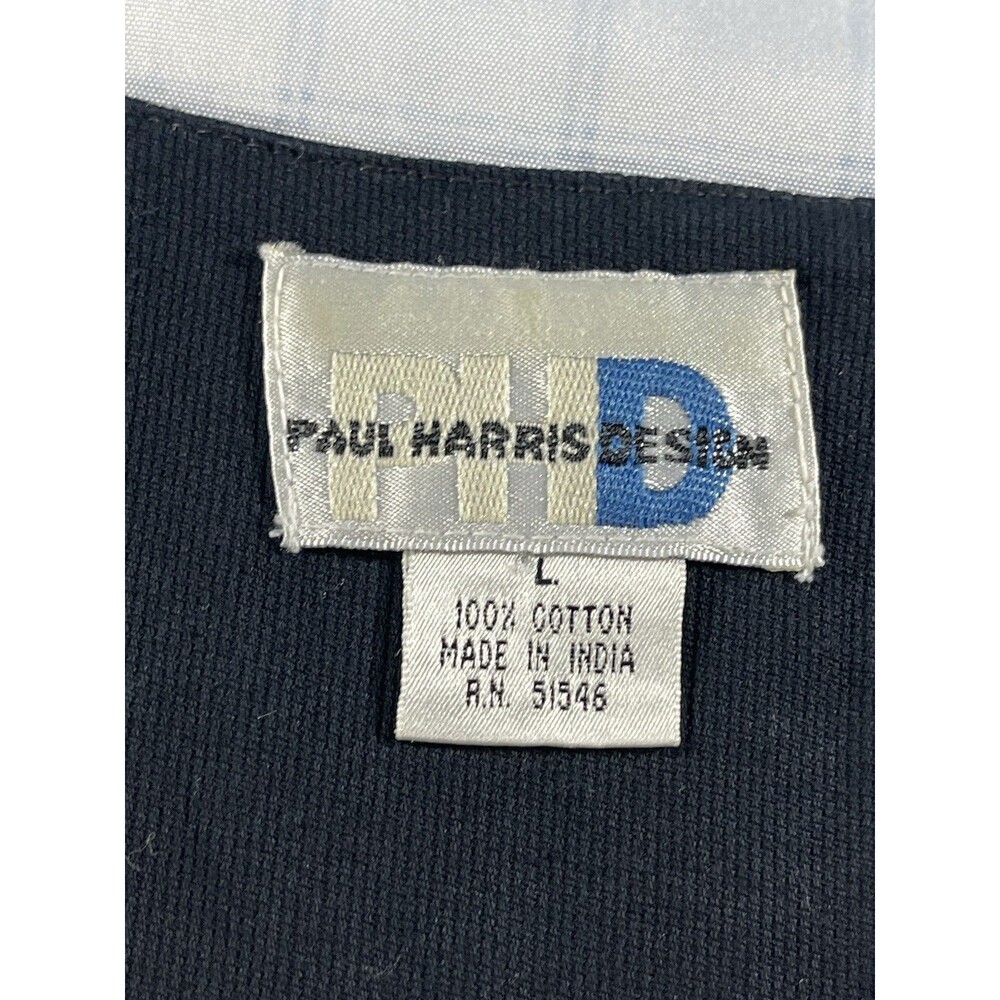Paul Harris Design PHD Vintage Embroidered Cotton Vest Boho Tribal Spiral L - Picture 3 of 6